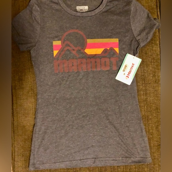 NWT Marmot Women's Coastal Short-Sleeve T-Shirt Navy Heather Sz XS - Picture 3 of 7